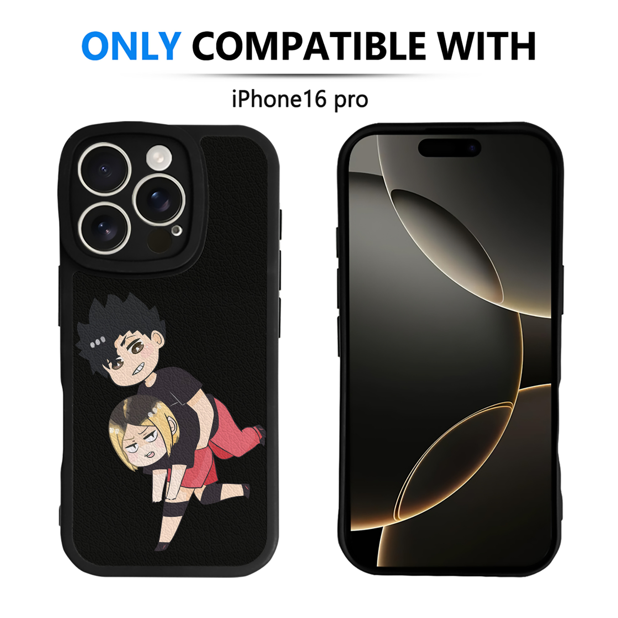 （画像用） ハイキュー!! Haikyu!! 【iPhone 16シリーズ対応】シリコンスマホケース（レザー調） 材質：シリコン